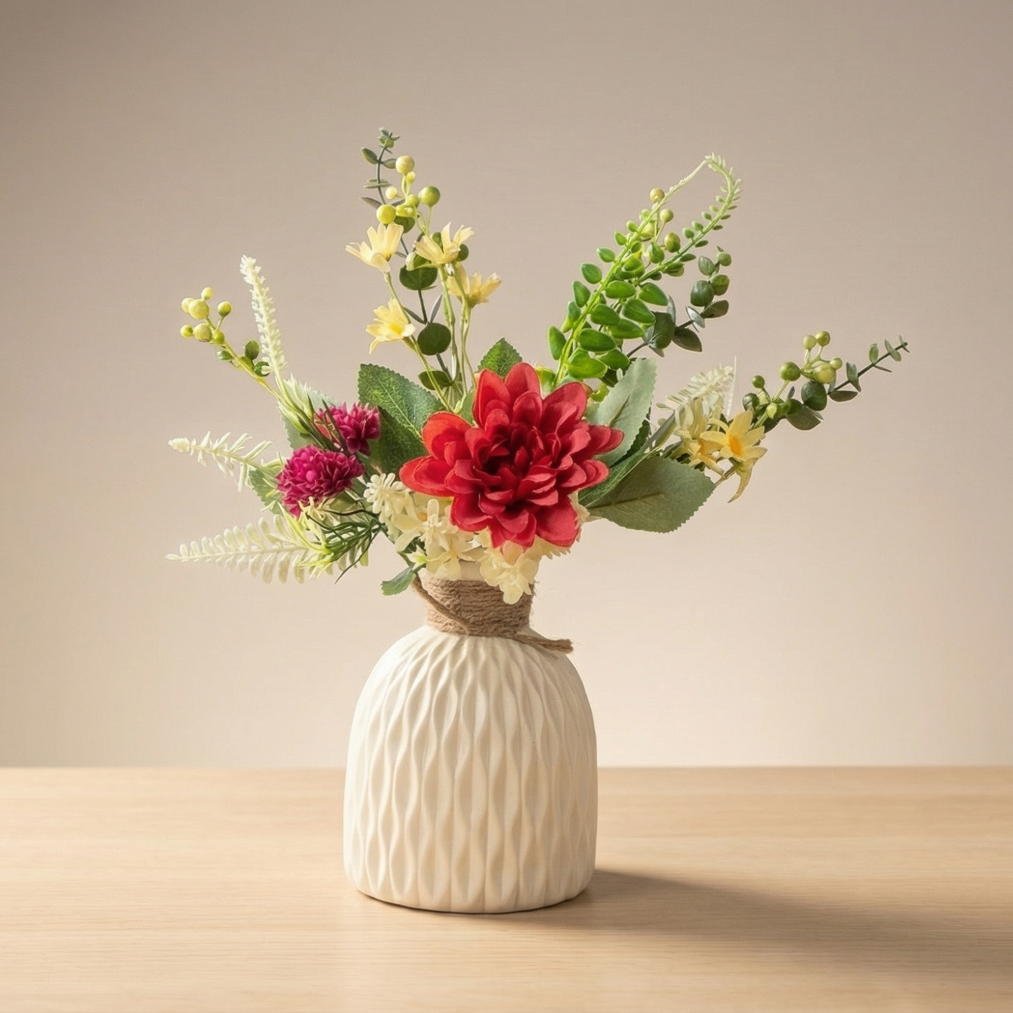 Dekorly Artificial Chrysanthemum Flower Arrangement – 30cm Premium Home & Table Décor