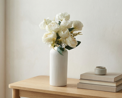 Dekorly Premium Artificial Peony Flower Vase – 40cm Elegant Home Décor Accent