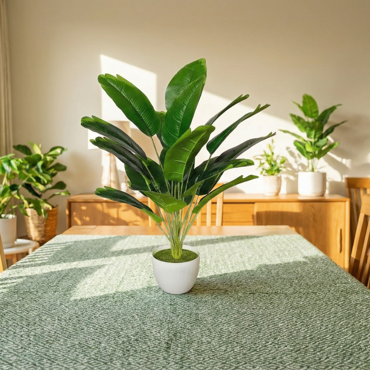 Dekorly Fake Plants Artificial Floor Plants Large Tropical Palm Tree Tall Monstera in Pot for Indoor Outdoor Home.