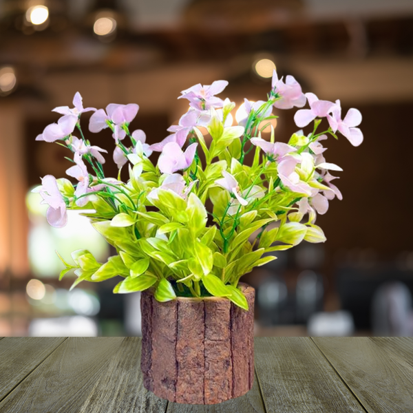 Dekorly Artifical Barkwood Potted Flower for Home Decor