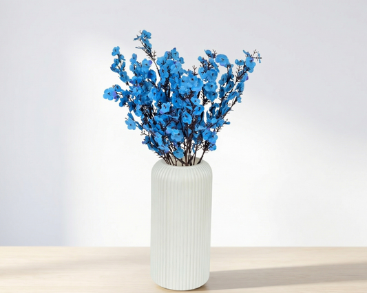 Dekorly Artificial Baby’s Breath Gypsophila Flower Plant – 40 cm Realistic Faux Floral Arrangement with White Plastic Pot for Home, Living Room & Office Table Decor, Elegant Gift Item