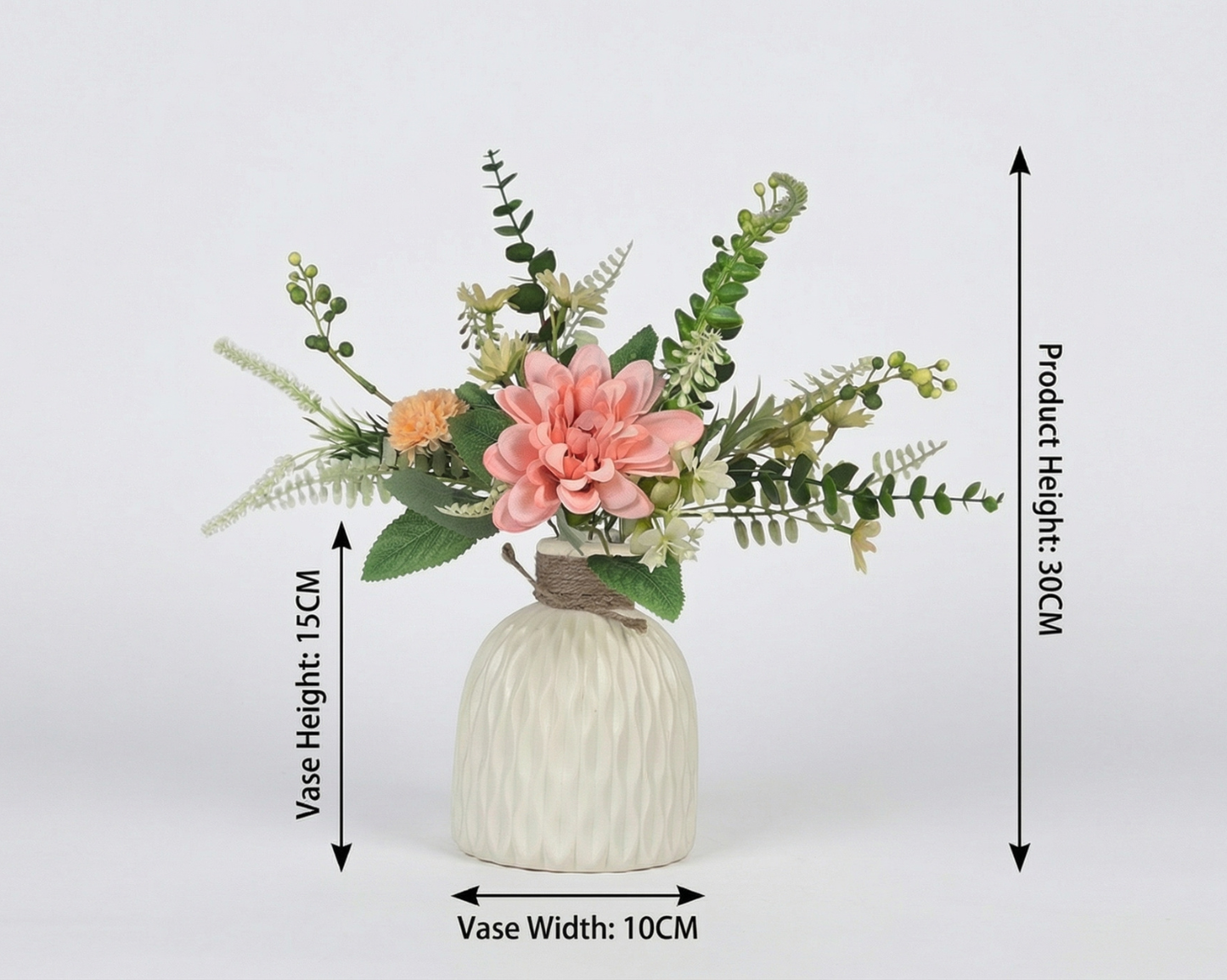 Dekorly Artificial Chrysanthemum Flower Arrangement – 30cm Premium Home & Table Décor