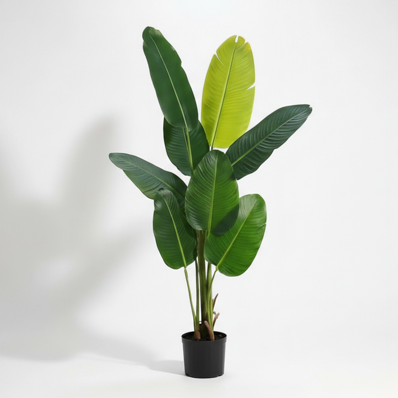 Dekorly 5.2ft Artificial Banana Plant with Pot – Tall Faux Tropical Tree for Living Room, Office, Balcony & Modern Home Decor