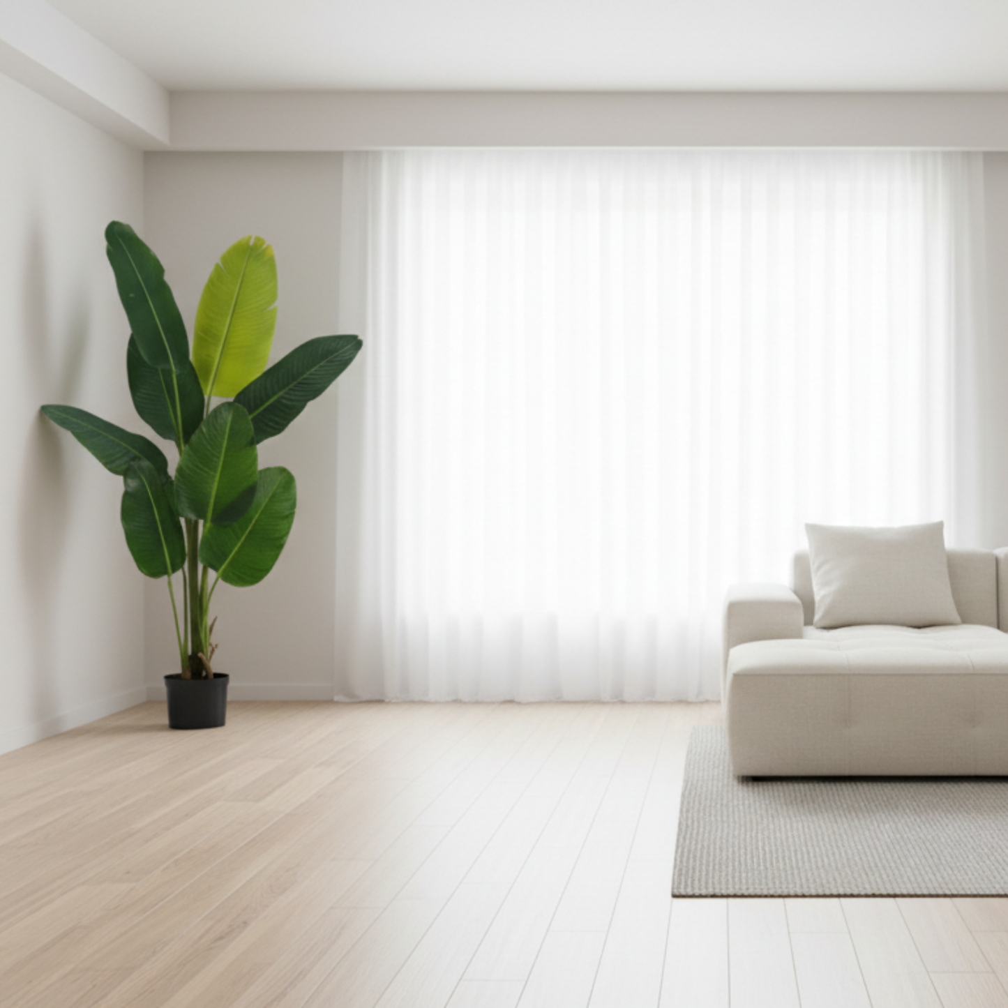 Dekorly 5.2ft Artificial Banana Plant with Pot – Tall Faux Tropical Tree for Living Room, Office, Balcony & Modern Home Decor