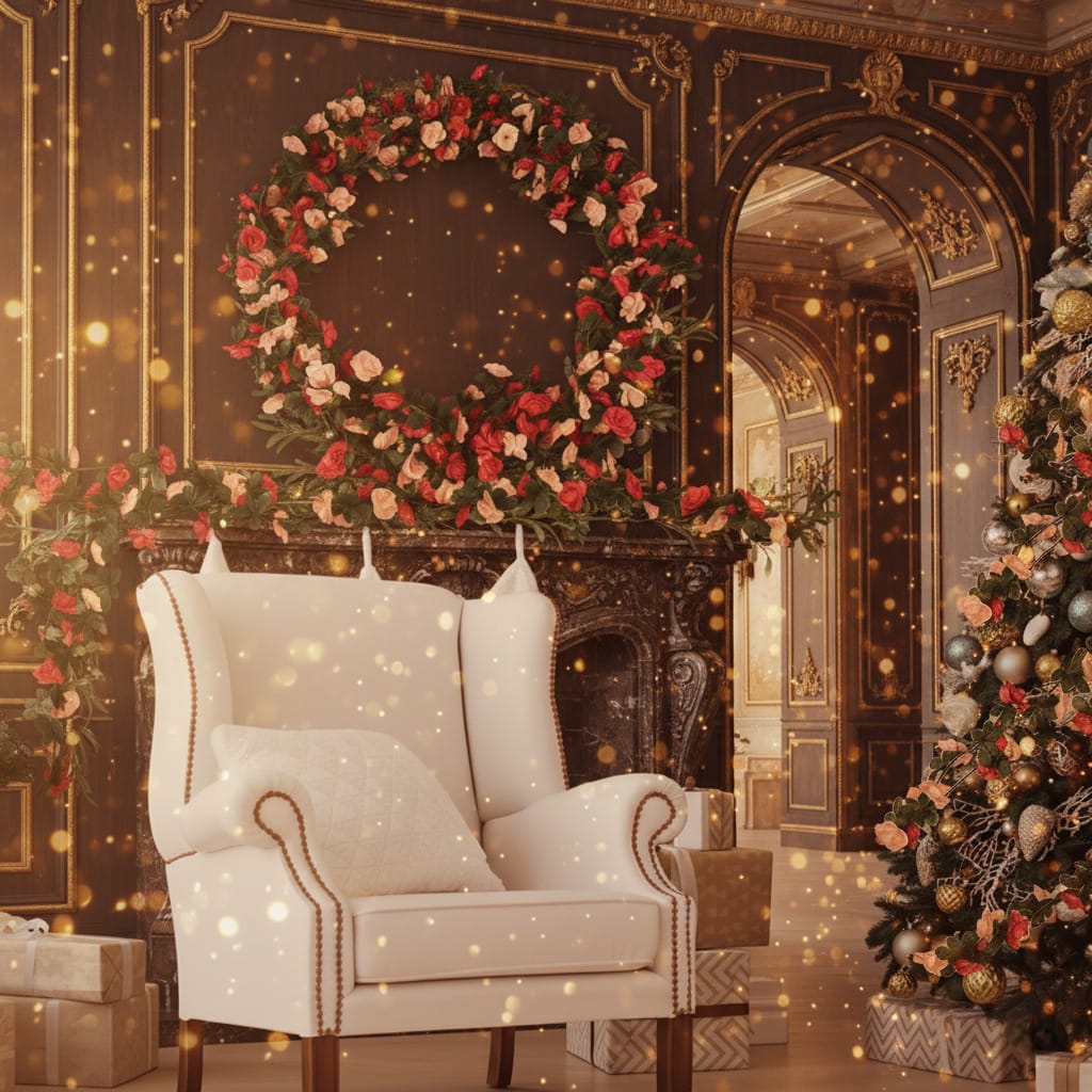 Dekorly Artifical Flower Garland,Rose Garland,Pink Flower Vines for Decoration, Wedding, Garden, Wall Decoration,Backdrop,Bedroom,Birthday Party, Christmas Decor