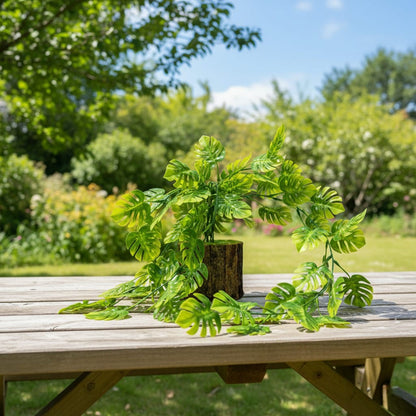 Dekorly Artificial Monstera Vine Plant – 30 cm Potted + 64 cm Hanging Vine Indoor & Outdoor Home & Office Décor