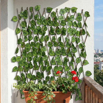 Dekorly Artificial Ivy Leaf Trellis Fence, 10ft x 4ft Expandable Grass Fence, UV Protected Faux Greenery for Outdoor & Indoor Use