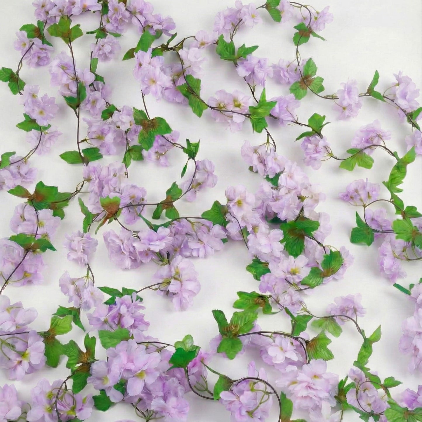 Dekorly 7.50ft Artificial Blossoms Flower Garland – Silk Floral Vine with Green Leaves for Home, Party & Wedding Decor(Pack of 2)