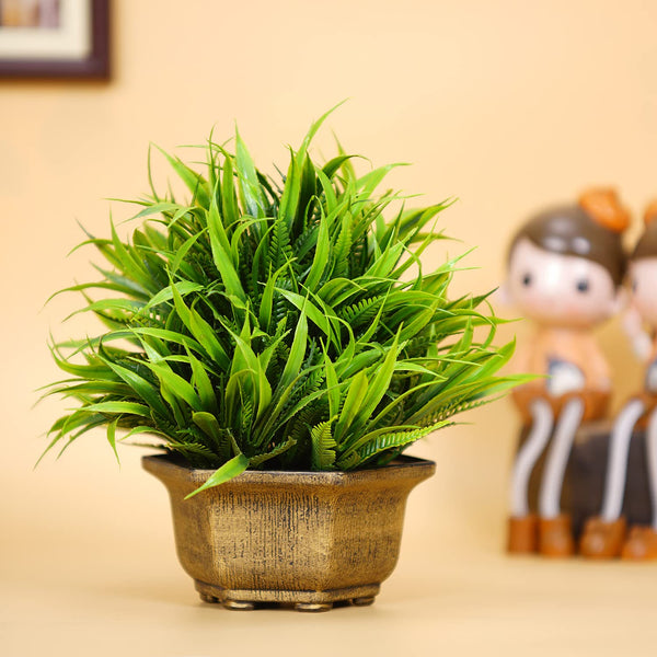 Dekorly Artificial Plants for Outdoor Decor, Plastic Plants for Home Office Small Plant