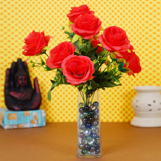 Dekorly Faux Mini Flowers Indoor, Plastic Flowers, Small Fake Flowers