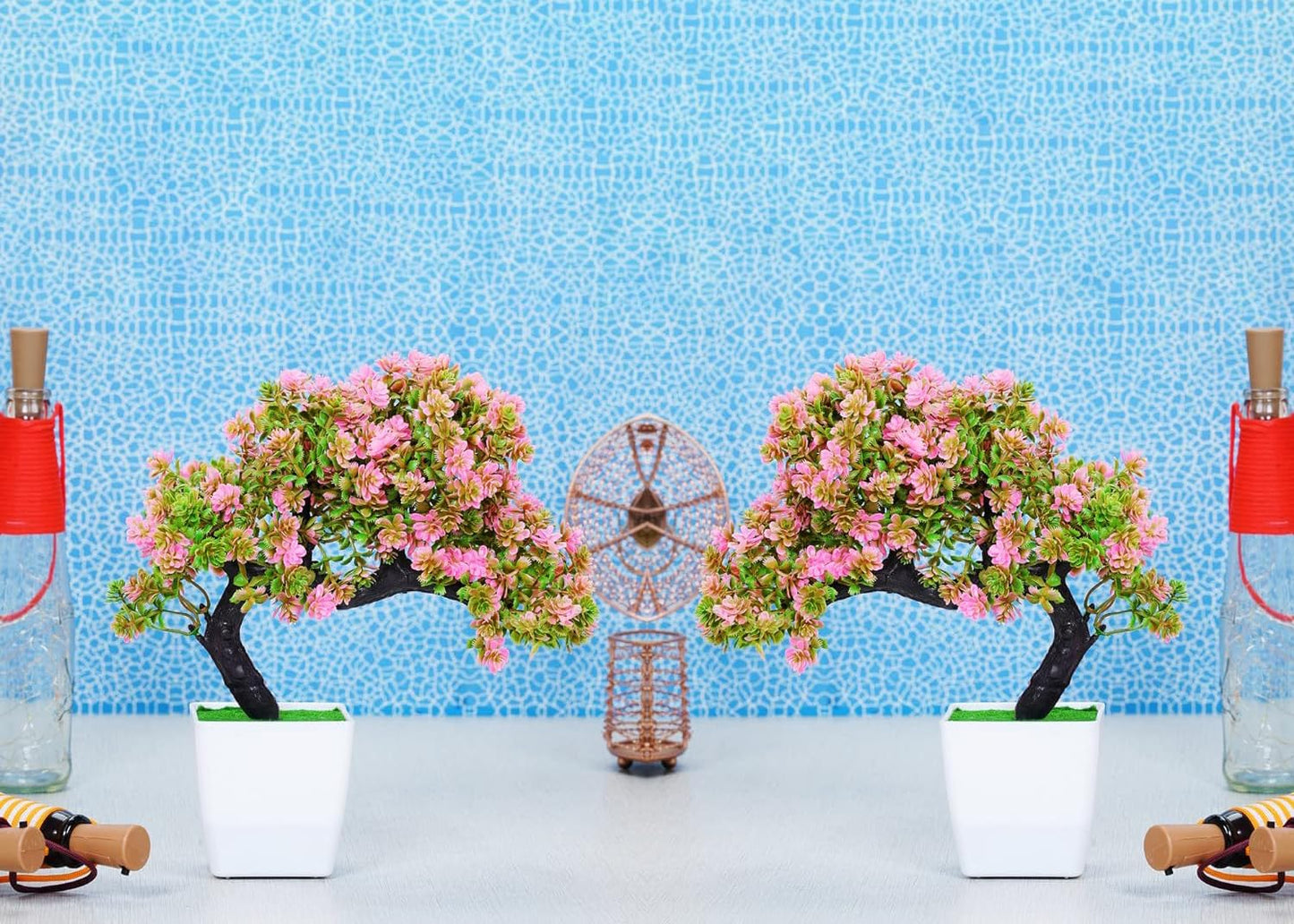Dekorly Artificial Plants, Plastic Faux for Bathroom Home Office Décor